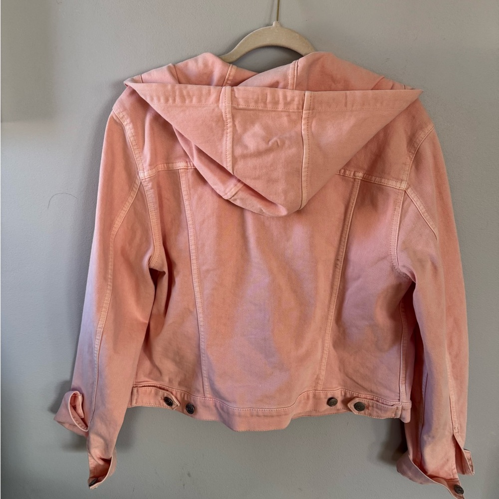 Women's Peachy Pink Denim Jacket - Picture 2 of 3
